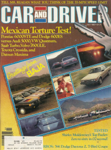 CAR & DRIVER 1983 JULY - MULDOWNEY-KALITTA, AC-GHIA